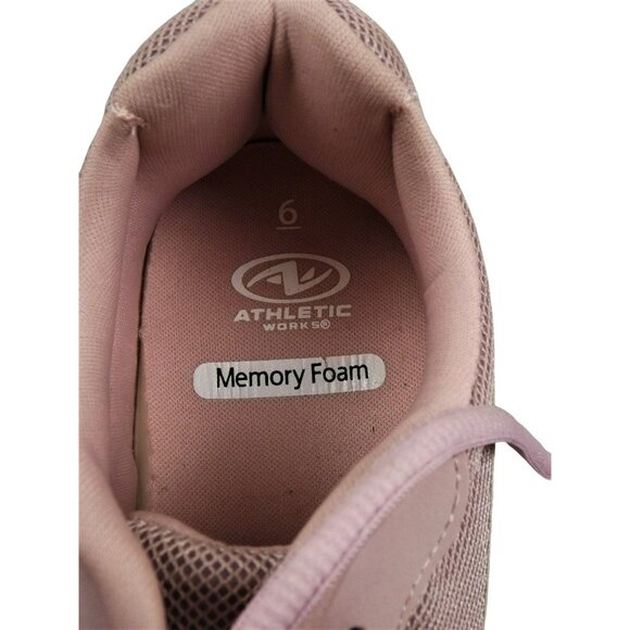 Athletic Works Womens Pink Sneakers Tennis Shoes Memory Foam NWOT Size 6 JH1051 - Picture 3 of 6